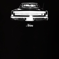 1966 Nova Rear View With Model Dark Color T Shirt