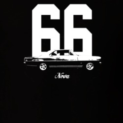 1966 Nova Side View With Year And Model Dark Color T Shirt