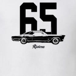 1965 Reviera Side View With Year And Model Light Color T Shirt