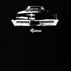 1965 Reviera Rear View With Model Dark Color T Shirt