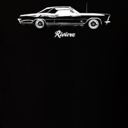 1965 Reviera Side View With Model Dark Color T Shirt