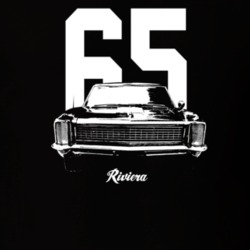 1965 Reviera Grill View With Year And Model Dark Color T Shirt