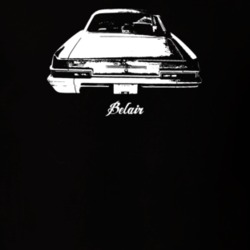 1966 Belair Rear View With Model Dark Color T Shirt