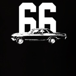 1966 Belair Side View With Year Dark Color T Shirt