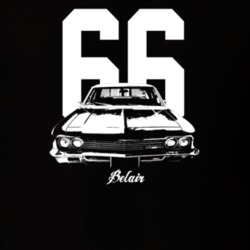 1966 Belair Grill View With Year And Model Dark Color T Shirt