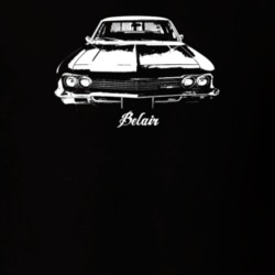 1966 Belair Grill View With Model Dark Color T Shirt