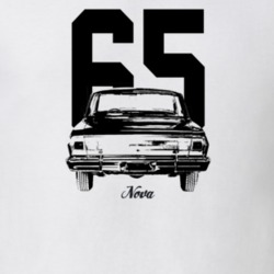 1965 Nova Rear View With Year And Model Light Color T Shirt
