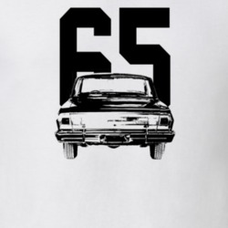 1965 Nova Rear View With Year Light Color T Shirt