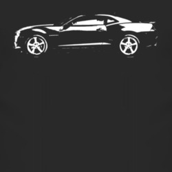 2014 Chevy Camaro Z28 Side View Faded Look Dark T Shirt