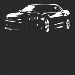 2014 Chevy Camaro Side Angle Faded Look Dark T Shirt