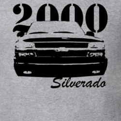 2000 Silverado Grill View With Year and Model Light Color T Shirt