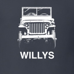 1941 Willys MB Grill View With Model Dark Color T Shirt