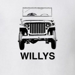 1941 Willys MB Grill View With Model Light Color T Shirt