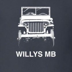 1941 Willys MB Grill View With Model MB Dark Color T Shirt
