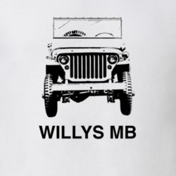 1941 Willys MB Grill View With Model MB Light Color T Shirt