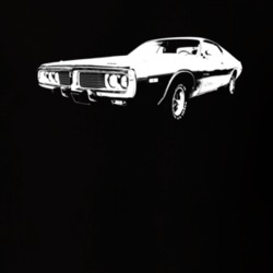 1973 Charger Side View Dark Color T Shirt