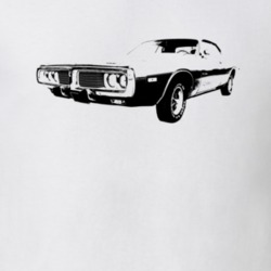1973 Charger Side View Light Color T Shirt