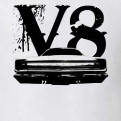 1968 Plymouth Roadrunner Rear View V8 Faded Look Light T Shirt