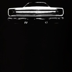 1968 Plymouth Roadrunner Rear View Faded Look Dark T Shirt