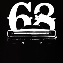 1968 Plymouth Roadrunner Rear View With Year Faded Look Dark T Shirt