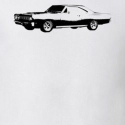 1968 Plymouth Roadrunner Side View Faded Look Light T Shirt