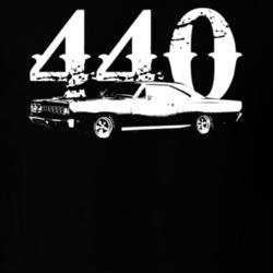 1968 Plymouth Roadrunner Side View With Engine Size Faded Look Dark T 