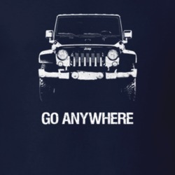 2016 Wrangler Grill View Distressed With Go Anywhere Dark Color T Shir