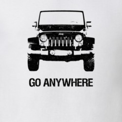 2016 Wrangler Grill View Distressed With Go Anywhere Light Color T Shi