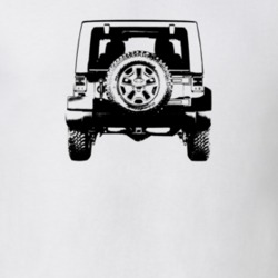 2016 Wrangler Rear View Light Color T Shirt