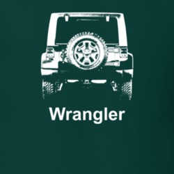 2016 Wrangler Rear View With Model Dark Color T Shirt