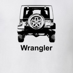 2016 Wrangler Rear View With Model Light Color T Shirt