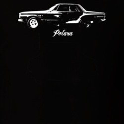 1962 Polara Side View With Model Dark Color T Shirt