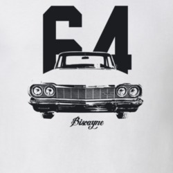 1964 Biscayne Grill View With Year And Model Light Color T Shirt