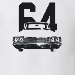 1964 Biscayne Grill View With Year Light Color T Shirt