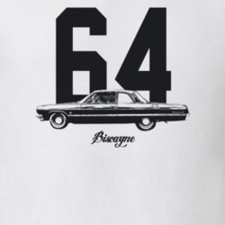 1964 Biscayne Side View With Year And Model Light Color T Shirt