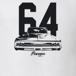 1964 Biscayne Rear View With Year And Model Light Color T Shirt