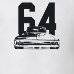 1964 Biscayne Rear View With Year Light Color T Shirt