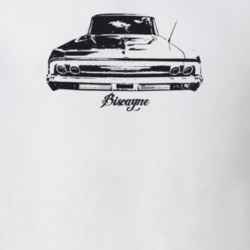 1964 Biscayne Rear View With Model Light Color T Shirt