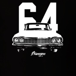 1964 Biscayne Grill View With Year And Model Dark Color T Shirt