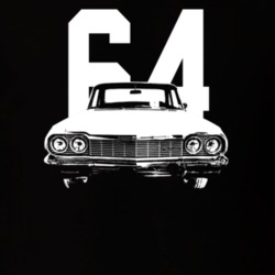 1964 Biscayne Grill View With Year Dark Color T Shirt
