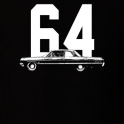 1964 Biscayne Side View With Year Dark Color T Shirt