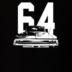 1964 Biscayne Rear View With Year Dark Color T Shirt