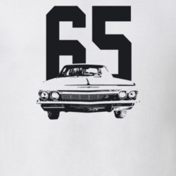 1965 Biscayne Grill View With Year Light Color T Shirt