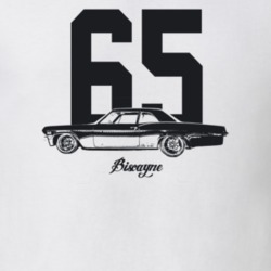 1965 Biscayne Side View With Year And Model Light Color T Shirt