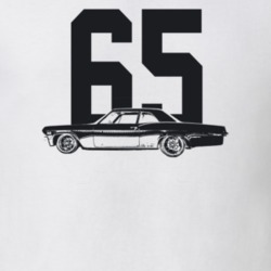 1965 Biscayne Side View With Year Light Color T Shirt