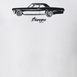 1965 Biscayne Side View With Model Light Color T Shirt