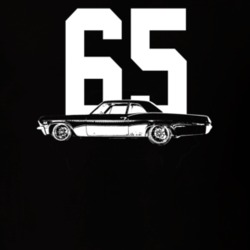 1965 Biscayne Side View With Year Dark Color T Shirt