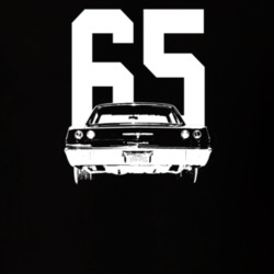 1965 Biscayne Rear View With Year Dark Color T Shirt