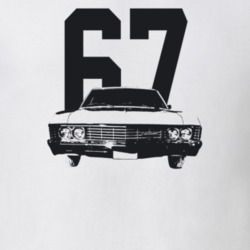 1967 Biscayne Grill View With Year Light Color T Shirt