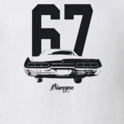 1967 Biscayne Rear View With Year And Model Light Color T Shirt